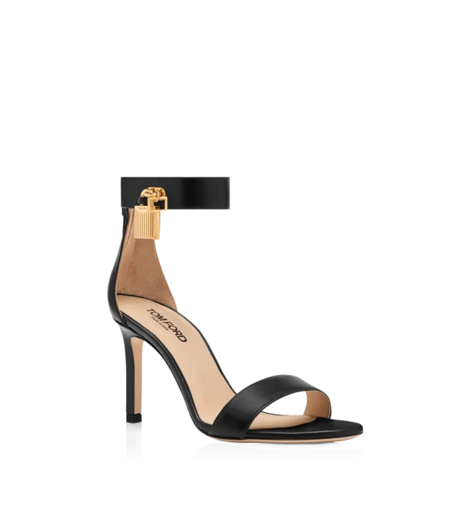 Leder-Sandalen mit Vorhängeschloss Leder-Sandalen mit Vorhängeschloss