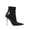 Lederstiefelette mit Vorhängeschloss Lederstiefelette mit Vorhängeschloss