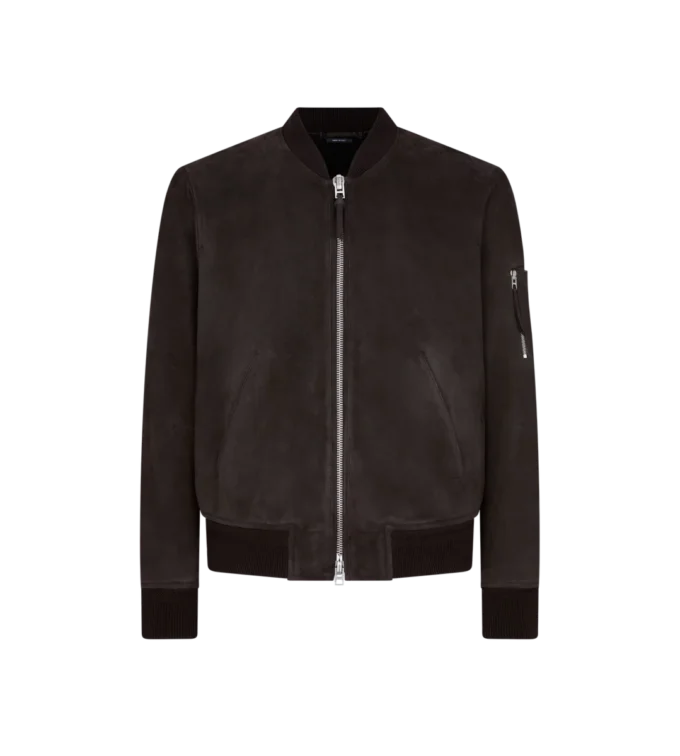 Leichte Bomberjacke aus Wildleder
