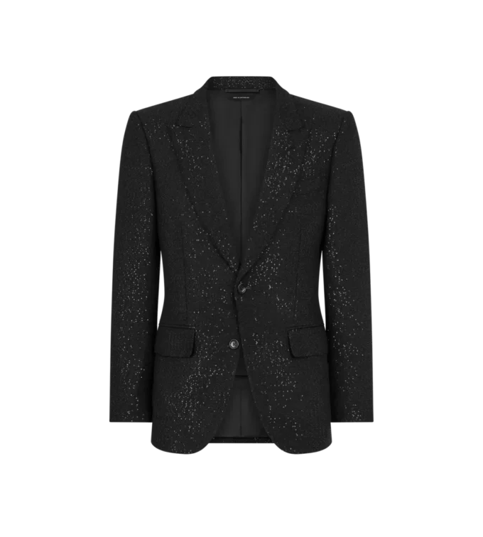 Leichte Bouclé-Jacke mit Pailletten Leichte Bouclé-Jacke mit Pailletten