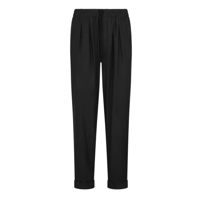 Leichte Hose aus fließendem Baumwoll-Seiden-Twill