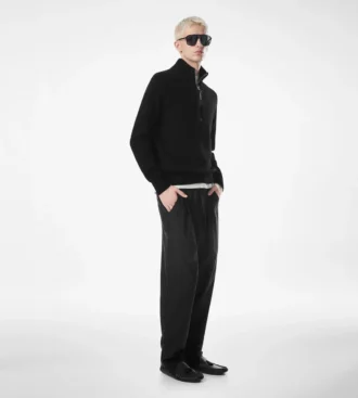 Leichte Hose aus fließendem Baumwoll-Seiden-Twill