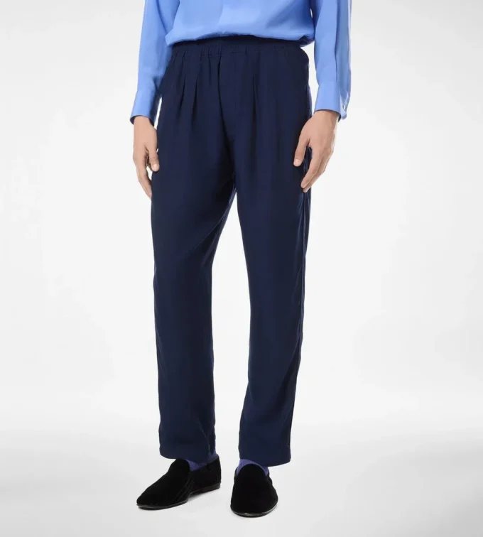 Leichte Lounge-Hose aus Lyocell mit Falten