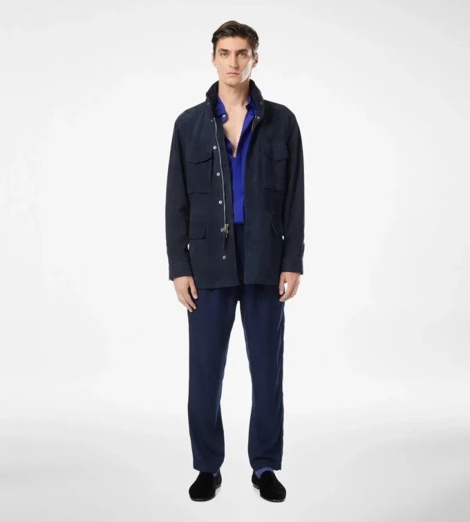 Leichte Wildleder-Feldjacke