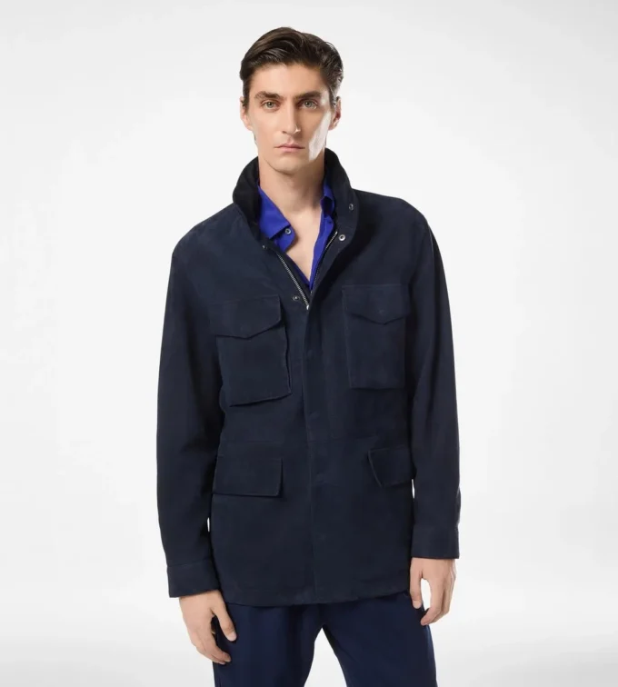 Leichte Wildleder-Feldjacke