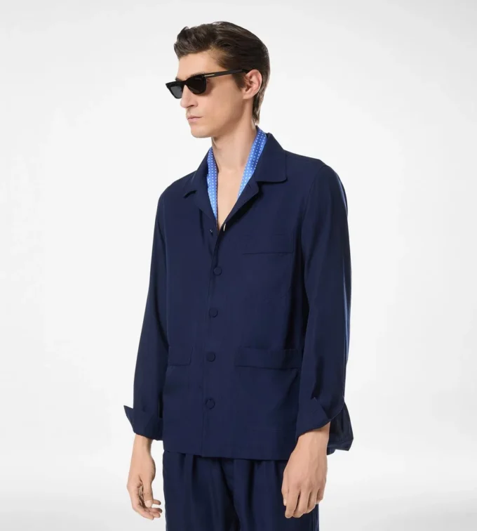 Leichtes Pyjamahemd aus Lyocell Leichtes Pyjamahemd aus Lyocell