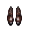 Loafer aus poliertem Leder und Alligatorleder mit gedrehtem Band Loafer aus poliertem Leder und Alligatorleder mit gedrehtem Band