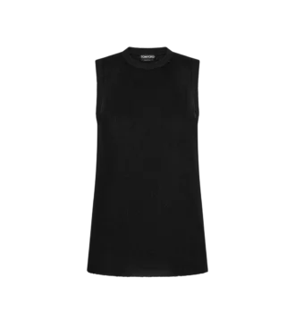Lockeres Tanktop mit Mikro-Paillettenverzierung