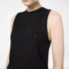 Lockeres Tanktop mit Mikro-Paillettenverzierung