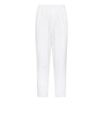 Lounge-Hose mit Fischgrätenmuster und Falten