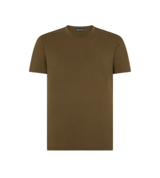 Lyocell-Baumwoll-T-Shirt mit Rundhalsausschnitt