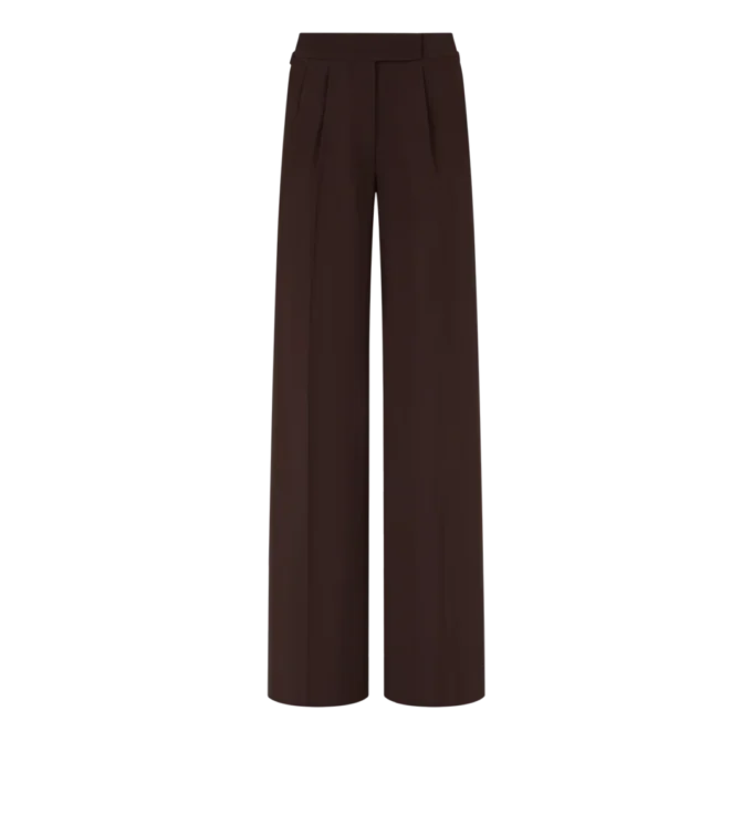 Maßgeschneiderte Hose mit doppelter Falte und weitem Bein Maßgeschneiderte Hose mit doppelter Falte und weitem Bein