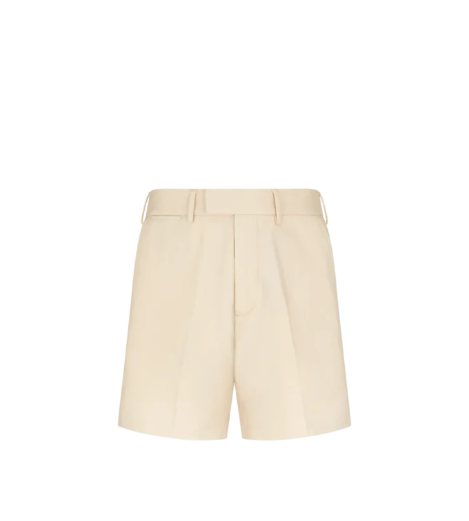 Maßgeschneiderte Shorts aus gebürsteter Baumwoll-Drillich