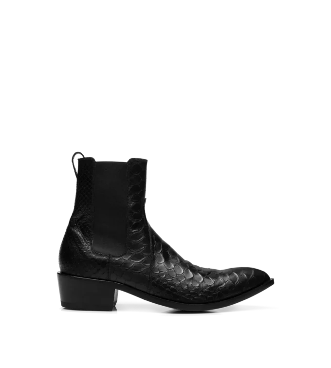 Matte Printed Python Chelsea Boot Matte Printed Python Chelsea Boot