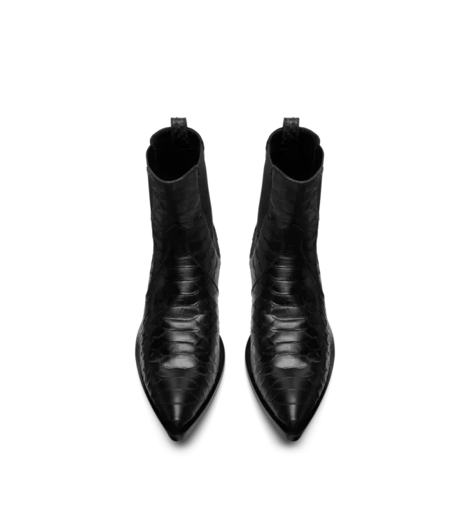 Matte Printed Python Chelsea Boot Matte Printed Python Chelsea Boot