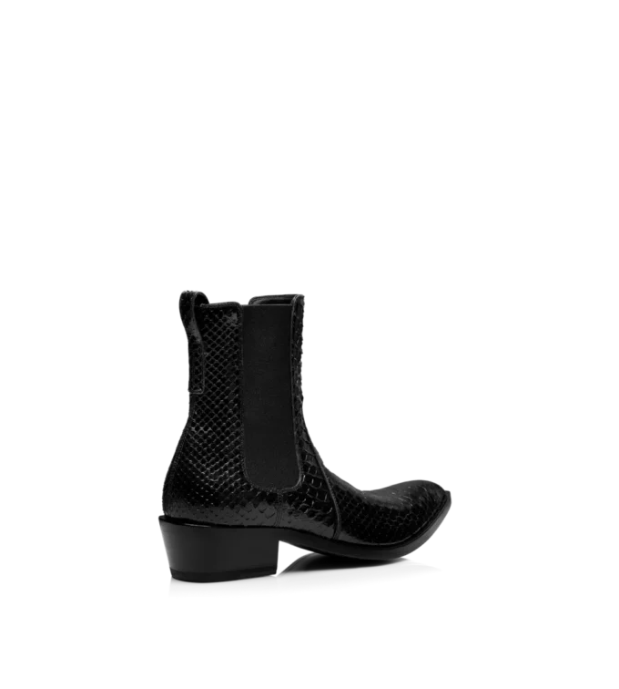 Matte Printed Python Chelsea Boot Matte Printed Python Chelsea Boot