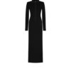 Maxikleid aus Stretch-Wolle mit Vollnadelung