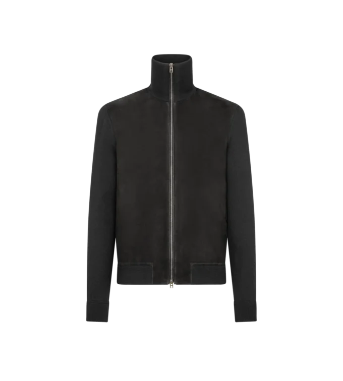 Merino-Fullzip mit Wildlederfront Merino-Fullzip mit Wildlederfront