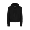 Merino-Hoodie mit halber Strickjacke