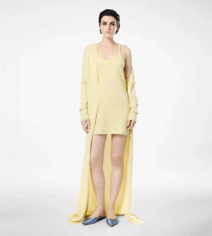 Merino-Piqué-Kleid ohne Ärmel Merino-Piqué-Kleid ohne Ärmel
