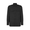 Militärhemd aus Baumwoll-Seiden-Faille