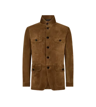 Militärjacke aus Kaschmir-Wildleder