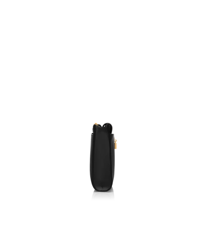Mini-Tasche aus naturbelassenem Leder mit Vorhängeschloss und Riemen Mini-Tasche aus naturbelassenem Leder mit Vorhängeschloss und Riemen