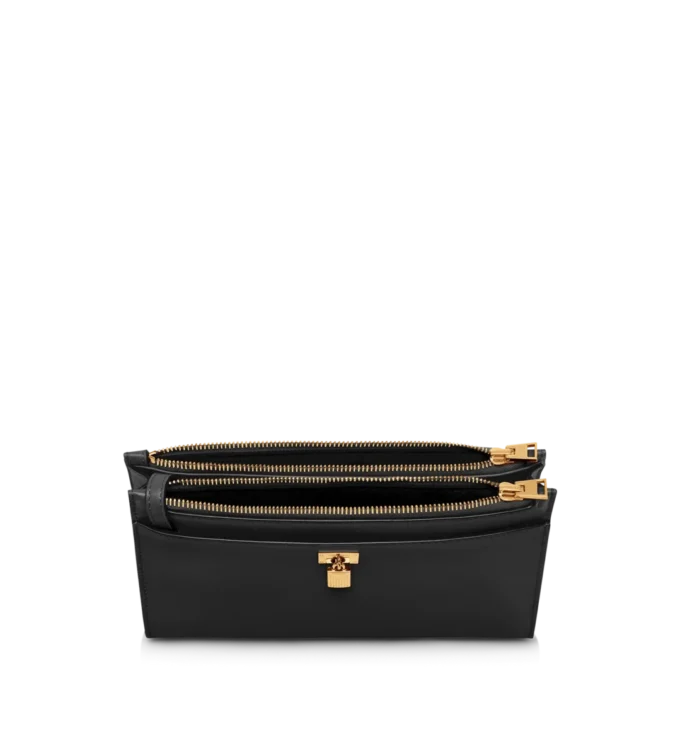 Mini-Tasche aus naturbelassenem Leder mit Vorhängeschloss und Riemen Mini-Tasche aus naturbelassenem Leder mit Vorhängeschloss und Riemen