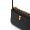 Mini-Tasche aus naturbelassenem Leder mit Vorhängeschloss und Riemen Mini-Tasche aus naturbelassenem Leder mit Vorhängeschloss und Riemen