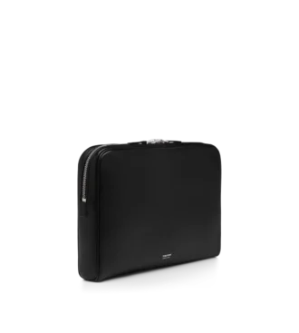 Minimalistische Laptoptasche aus genarbtem Leder