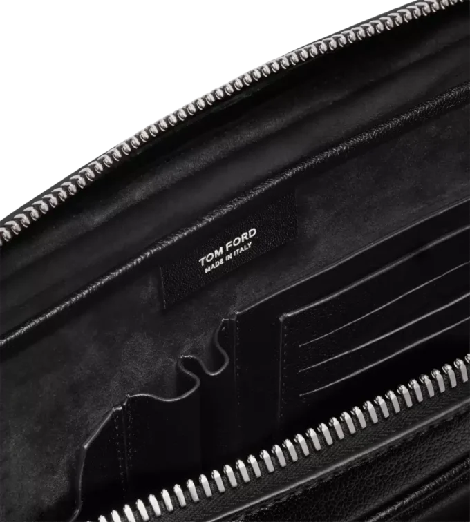Minimalistische Laptoptasche aus genarbtem Leder