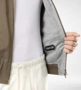 Mit Kaschmir gefütterte Blousonjacke