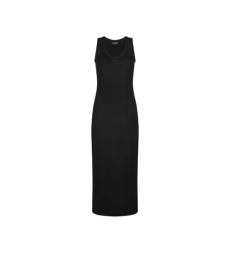 Mittellanges Tanktop-Kleid mit Mikro-Paillettenverzierung