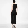 Mittellanges Tanktop-Kleid mit Mikro-Paillettenverzierung Mittellanges Tanktop-Kleid mit Mikro-Paillettenverzierung