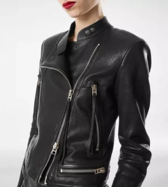 Nappa-Racerjacke mit Dampfbehandlung