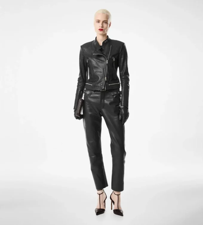 Nappa-Racerjacke mit Dampfbehandlung Nappa-Racerjacke mit Dampfbehandlung