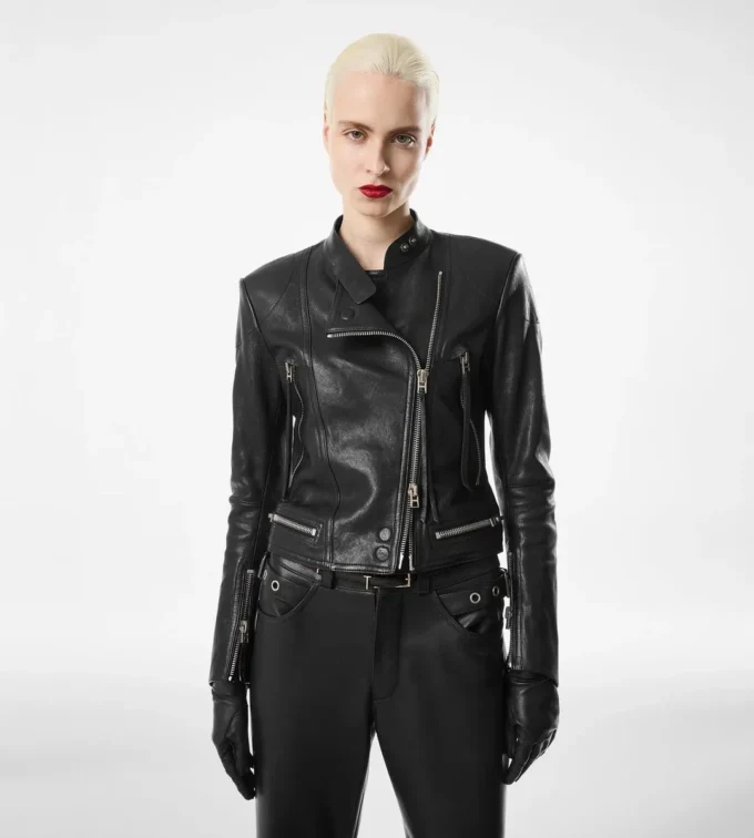 Nappa-Racerjacke mit Dampfbehandlung Nappa-Racerjacke mit Dampfbehandlung
