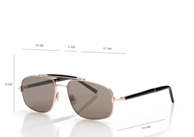 Navigator-Sonnenbrille aus Titan und Horn Navigator-Sonnenbrille aus Titan und Horn