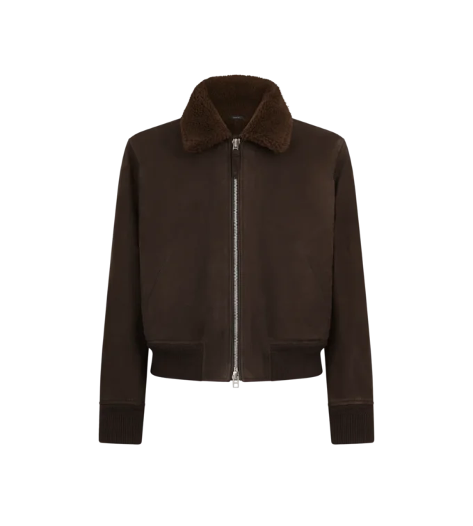 Nubuck-Lammfell-Fliegerjacke Nubuck-Lammfell-Fliegerjacke