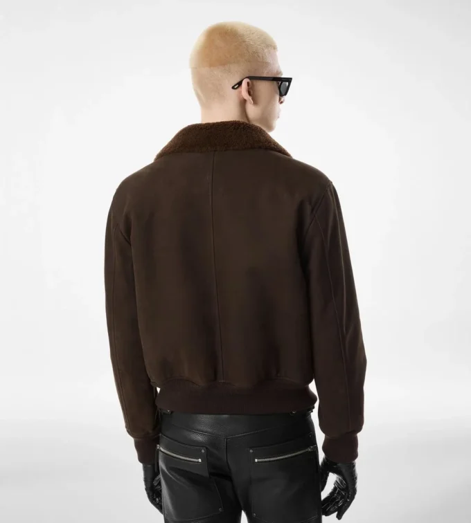 Nubuck-Lammfell-Fliegerjacke Nubuck-Lammfell-Fliegerjacke