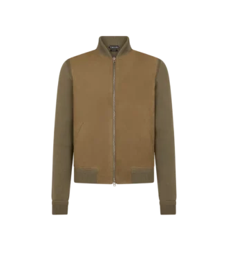 Nubuk-Bomberjacke mit Merino-Front