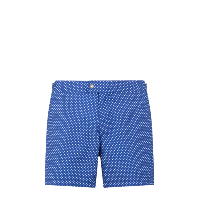 Nylon-Badeshorts mit kleinem Punktmuster