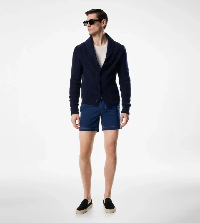 Nylon-Badeshorts mit Kontrast