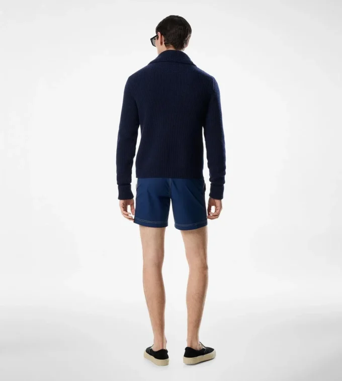 Nylon-Badeshorts mit Kontrast