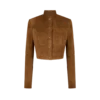 Officer-Jacke aus vollnarbigem Lammwildleder