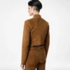 Officer-Jacke aus vollnarbigem Lammwildleder