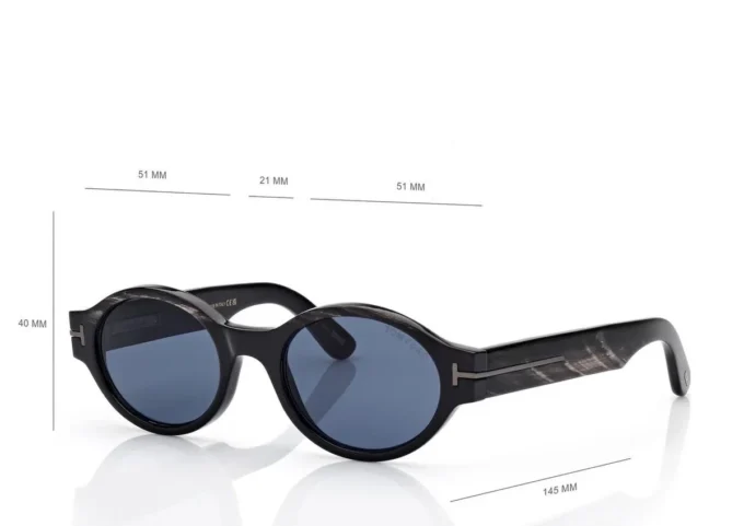 Ovale Horn-Sonnenbrille Ovale Horn-Sonnenbrille