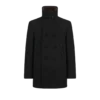 Peacoat aus Melton-Wolle und Lammfell