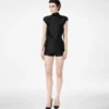 Playsuit aus doppelter Seide Duchesse mit Cut-Out Playsuit aus doppelter Seide Duchesse mit Cut-Out