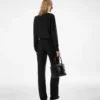 Plissierte Seidenhose mit weitem Bein Plissierte Seidenhose mit weitem Bein